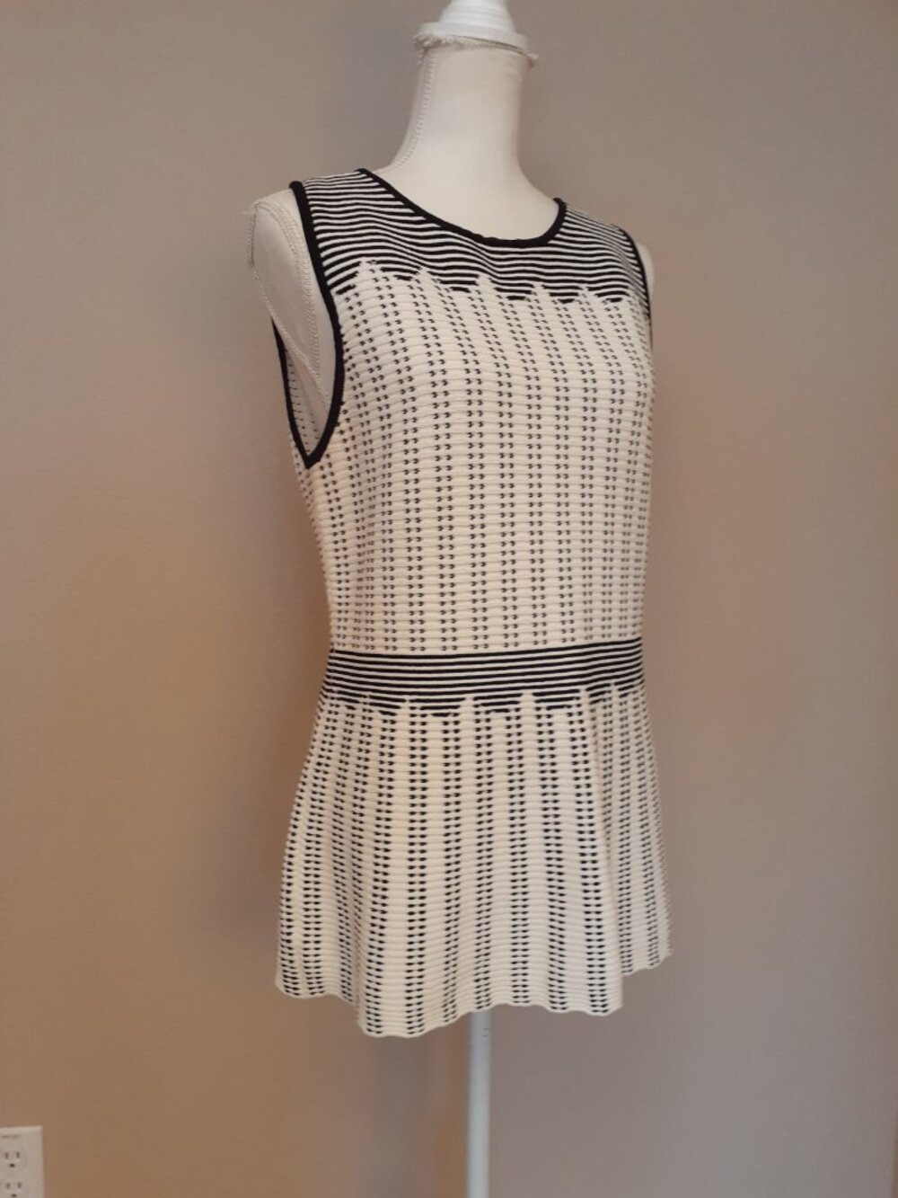White House Black Market Knit Peplum Top